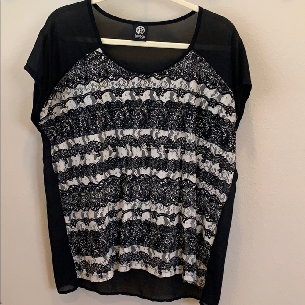 Black and tan Bobeau shirt